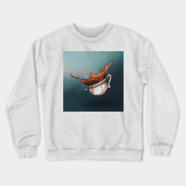 Kintsugi Teacup with Background Crewneck Sweatshirt by Molly11